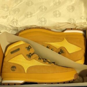 Timberland Yellow and Brown Hiking Boots